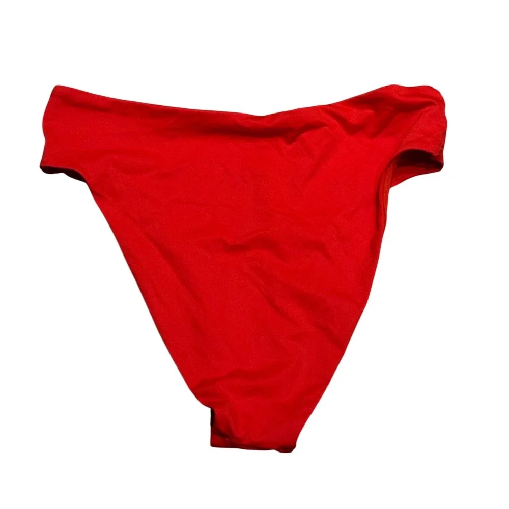 SKIMS Recycled Swim Mid Waist Bottom Ruby Red Bikini SW-MWB-0748 Womens Medium